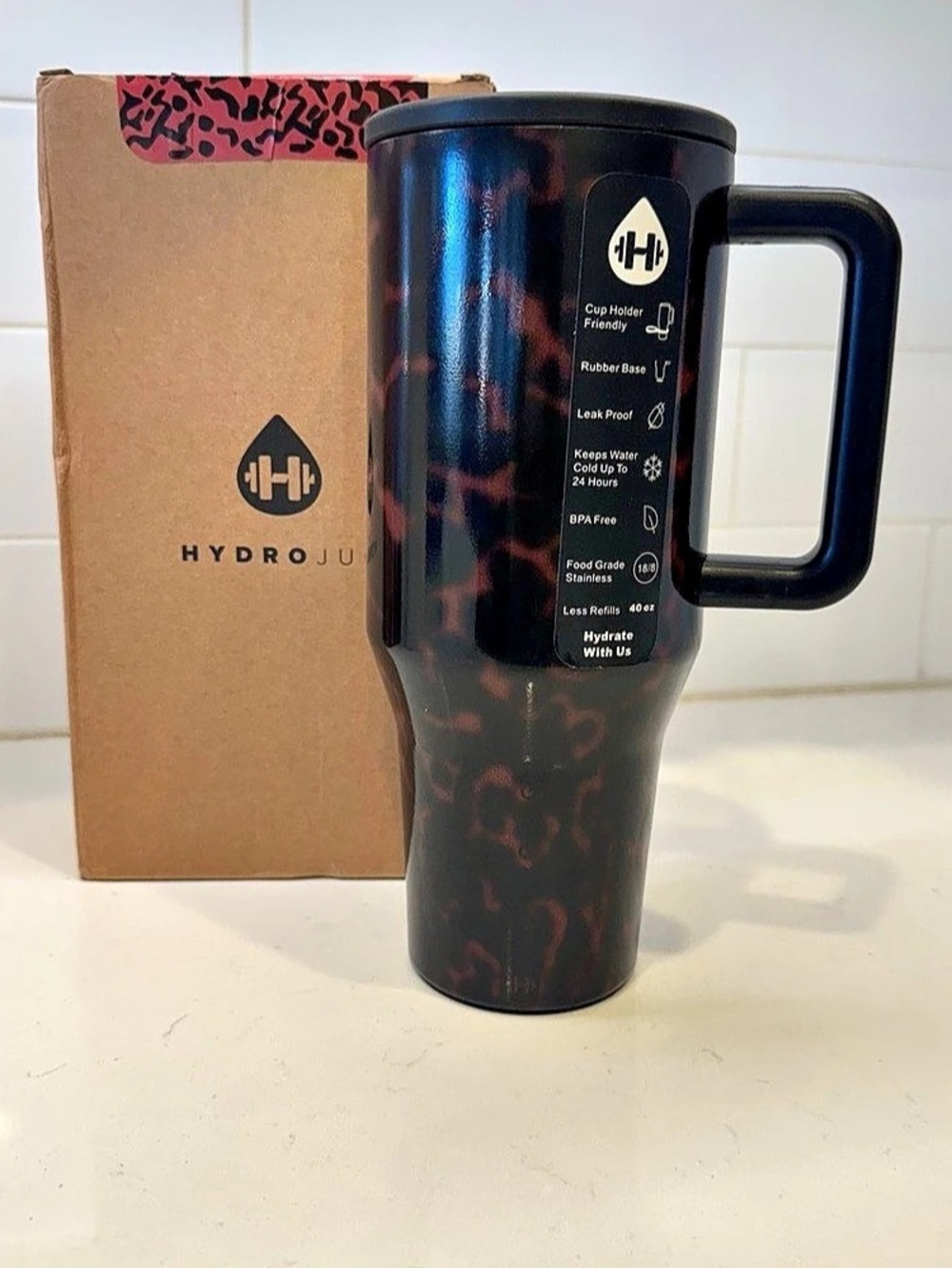 RARE HydroJug Tortoise 40oz Traveler NWT + Original Box